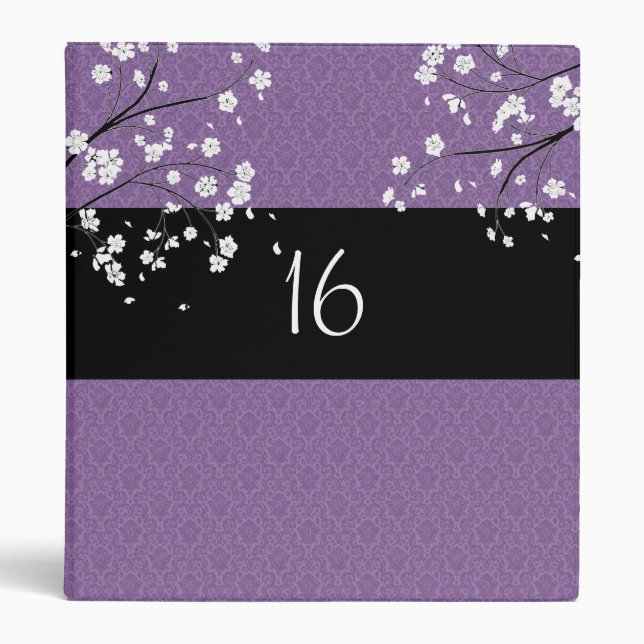 Purple, Sweet Sixteen, Custom, Photo Album Binder (Front)