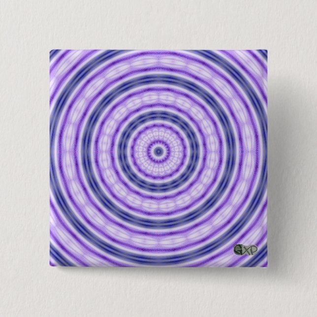 Purple Swirl Badge Pinback Button (Front)