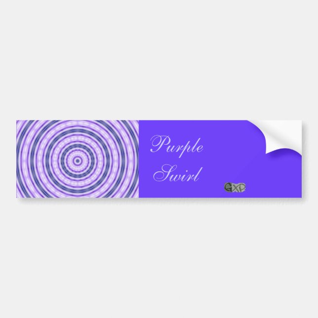 Purple Swirl bumper stickers (Front)