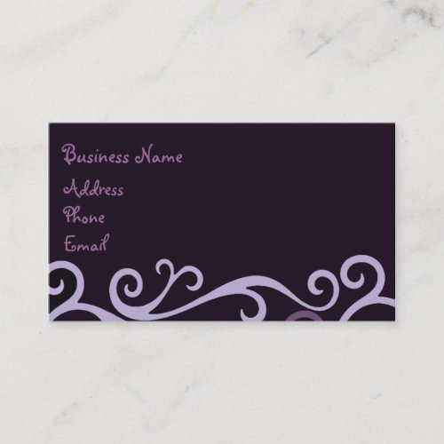 Purple Swirl Business Card