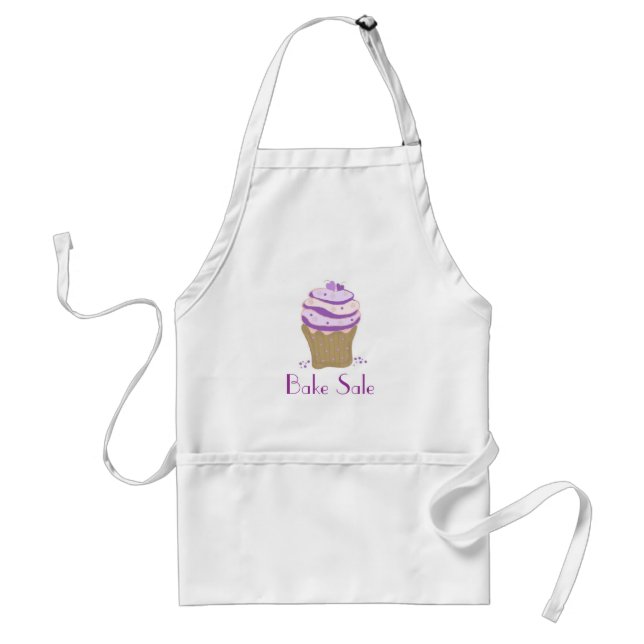Purple Swirl Cupcake - Bake Sale Adult Apron (Front)