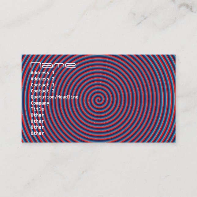 Purple Swirl Eye Tease Business Card (Front)