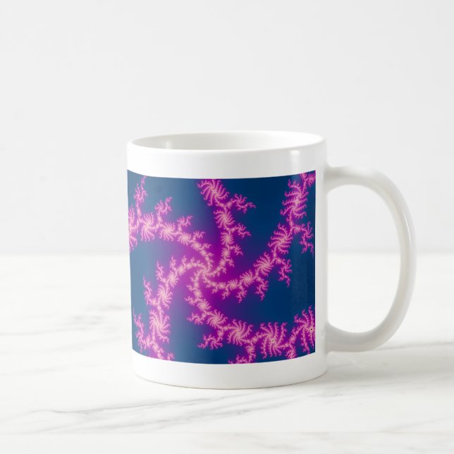 Purple Swirl - Fractal Art Coffee Mug (Right)
