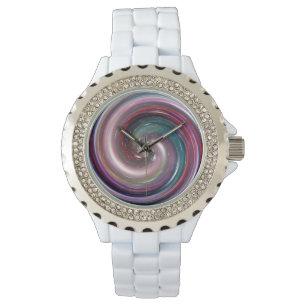 Purple Swirl Galaxy Watch