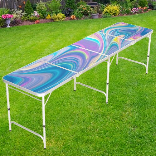 Purple Swirl Holographic Beer Pong Table