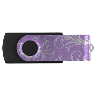 Purple Swirl Pattern USB Flash Drive