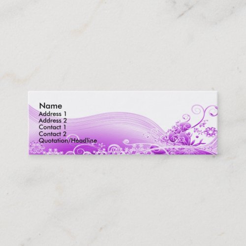 Purple Swirl Profile Card Business Card Templates