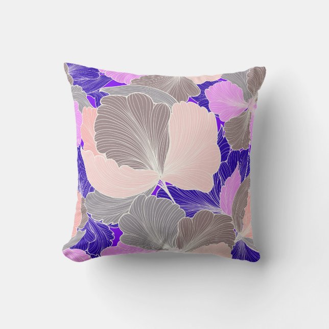Purple Swirl Shell Decorative Pillow (Front)