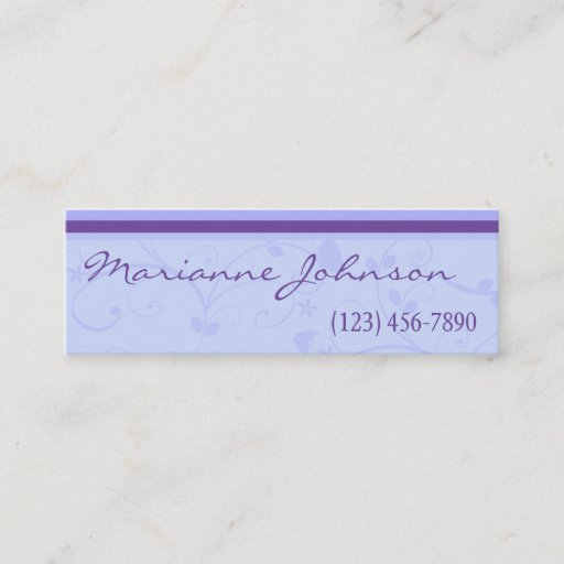 Customizable Purple Swirl Spring Profile Card Business Card Templates
