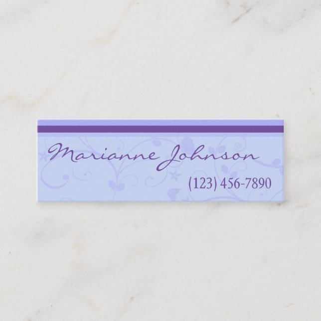 Purple Swirl Spring Profile Card (Front)