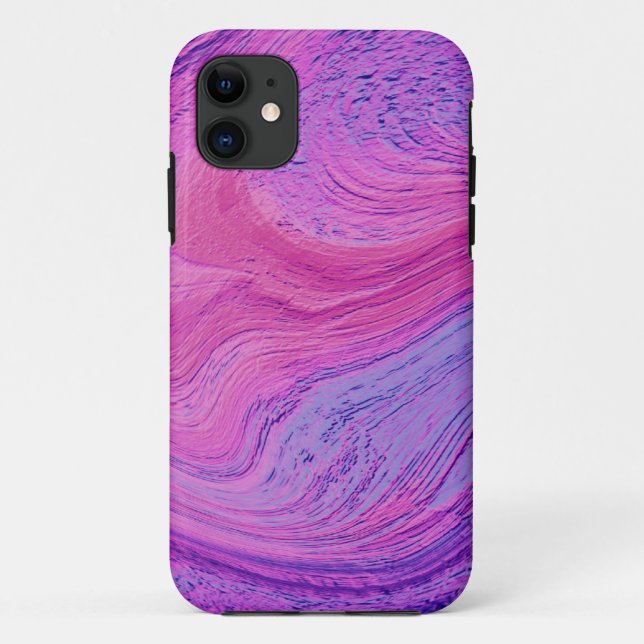 Purple Swirling Abstract Art Case-Mate iPhone Case (Back)