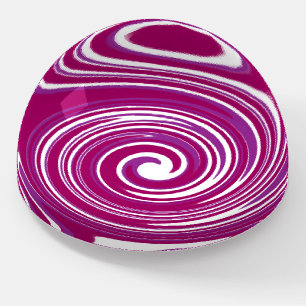 Purple swirling design paperweight