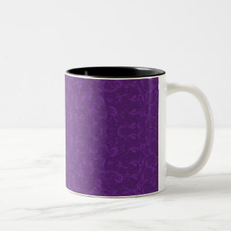 Purple Swirls Two-Tone Coffee Mug