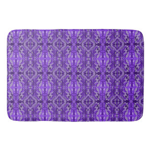 Purple Symmetrical Diamond Shaped Pattern Bath Mat