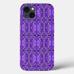 Purple Symmetrical Diamond Shaped Pattern iPhone 13 Case
