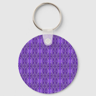 Purple Symmetrical Diamond Shaped Pattern Keychain