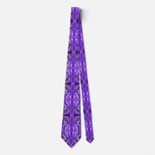 Purple Symmetrical Diamond Shaped Pattern Neck Tie