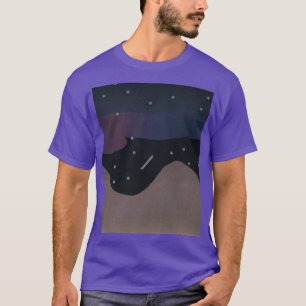 Purple T-shirt with Mountains & Night Sky