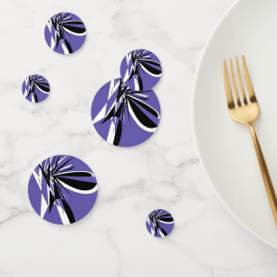 Purple Table Confetti with Graphic Design