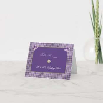 Purple Table Place Card Template by Dmargie1029 at Zazzle