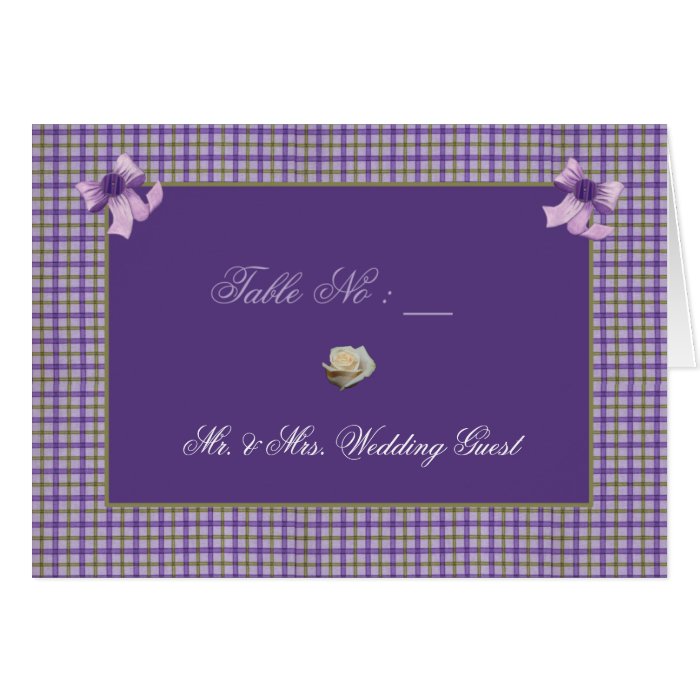 Purple Table Place Card Template