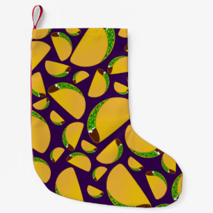 Purple tacos small christmas stocking