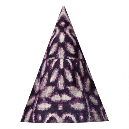 Purple tan damask luxury pattern party hat