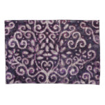 Purple, tan damask, luxury pattern pillow case