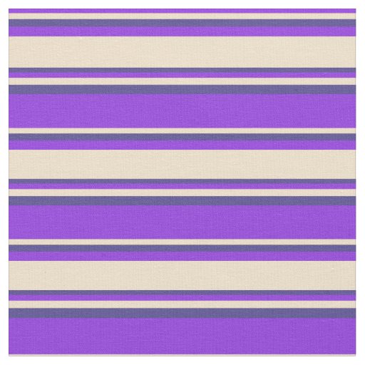 Purple, Tan & Dark Slate Blue Lines Fabric