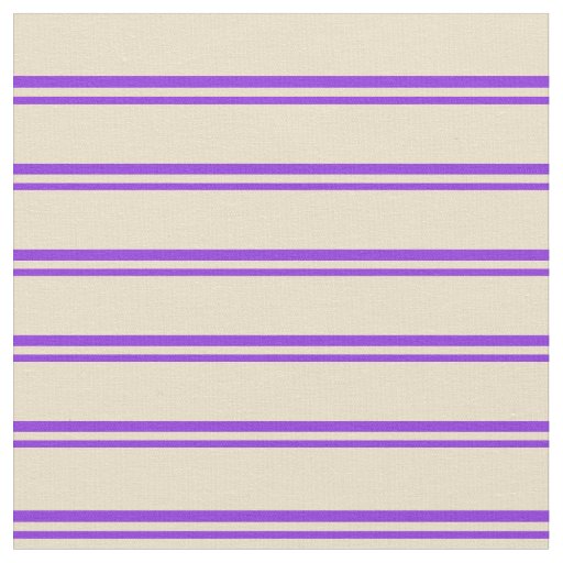 Purple & Tan Pattern of Stripes Fabric