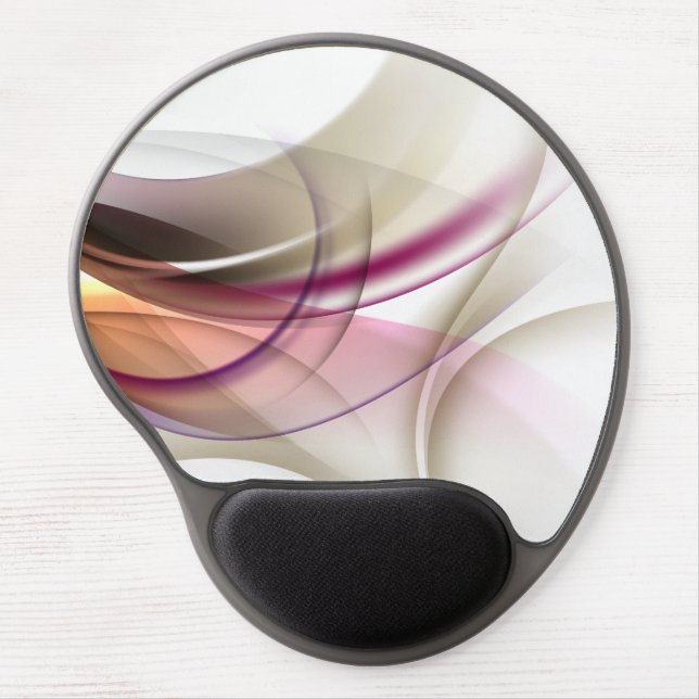 Purple-Tan Waves Gel Mousepad (Front)