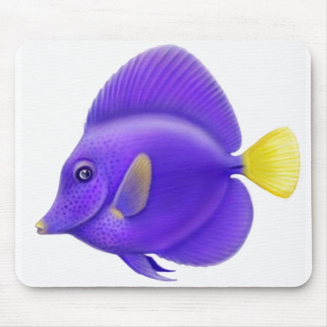 Purple Tang Reef Fish Mousepad (Front)