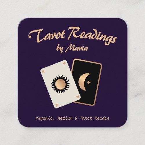 Purple Tarot Cards  Reader Business Card