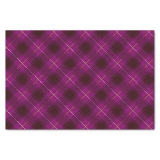 Purple tartan, buffalo plaid pattern, retro style tissue paper