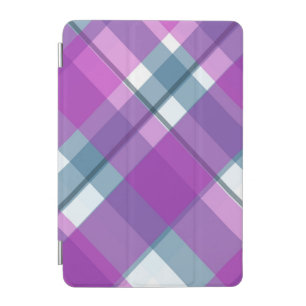 Purple Tartan Pattern iPad Mini Cover
