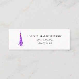 Purple Tassel Graduation Name Card