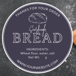 Purple Taupe Rustic Sourdough Bread  Sticker