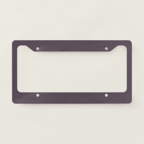 Purple Taupe Solid Color License Plate Frame