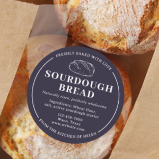 Purple Taupe Sourdough Bakery Bread Sticker