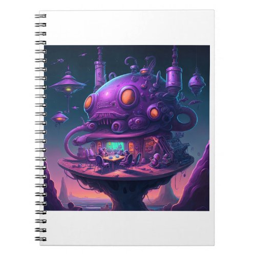 Purple Tavern Run By Aliens Notebook