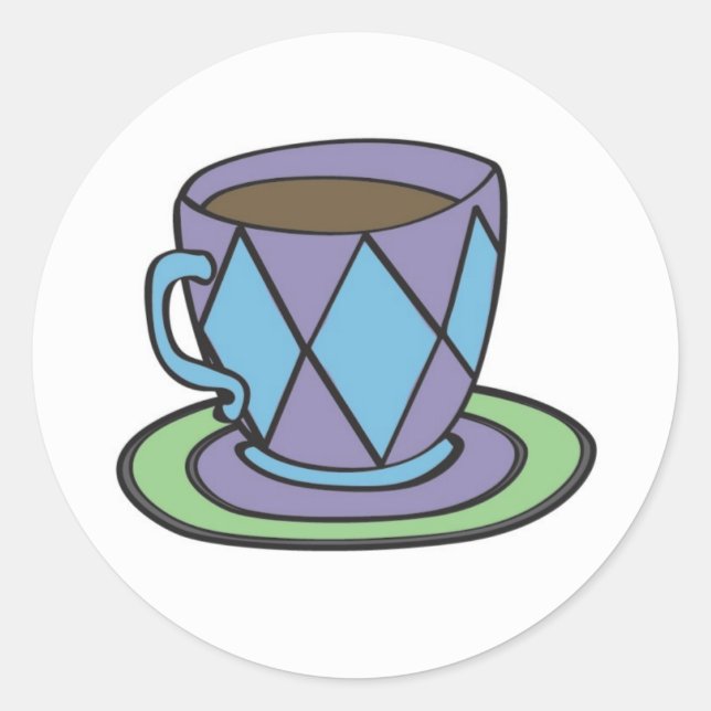Purple Teacup Sticker (Front)