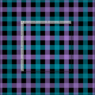 Purple, Teal and Black Plaid Fabric