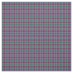 Purple Teal and Gold Plaid Fabric