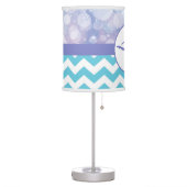 Purple Teal Aqua Gymnastics Silhouette Lamp (Left)
