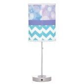 Purple Teal Aqua Gymnastics Silhouette Lamp (Back)