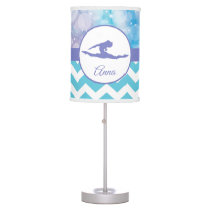 Purple Teal Aqua Gymnastics Silhouette Lamp Purple Teal Aqua Gymnastics Silhouette Lamp