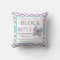 Purple Teal Butterfly Baby Announcement Pillow