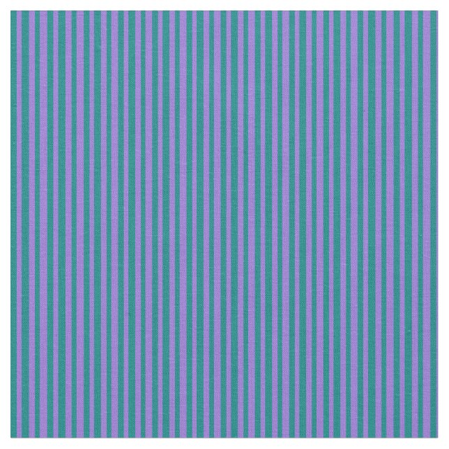 Purple & Teal Colored Stripes Pattern Fabric (Close Up)