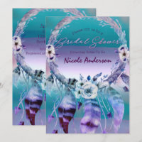 Purple & Teal Dream Catcher Boho Bridal Shower