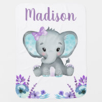 purple elephant nursery decor